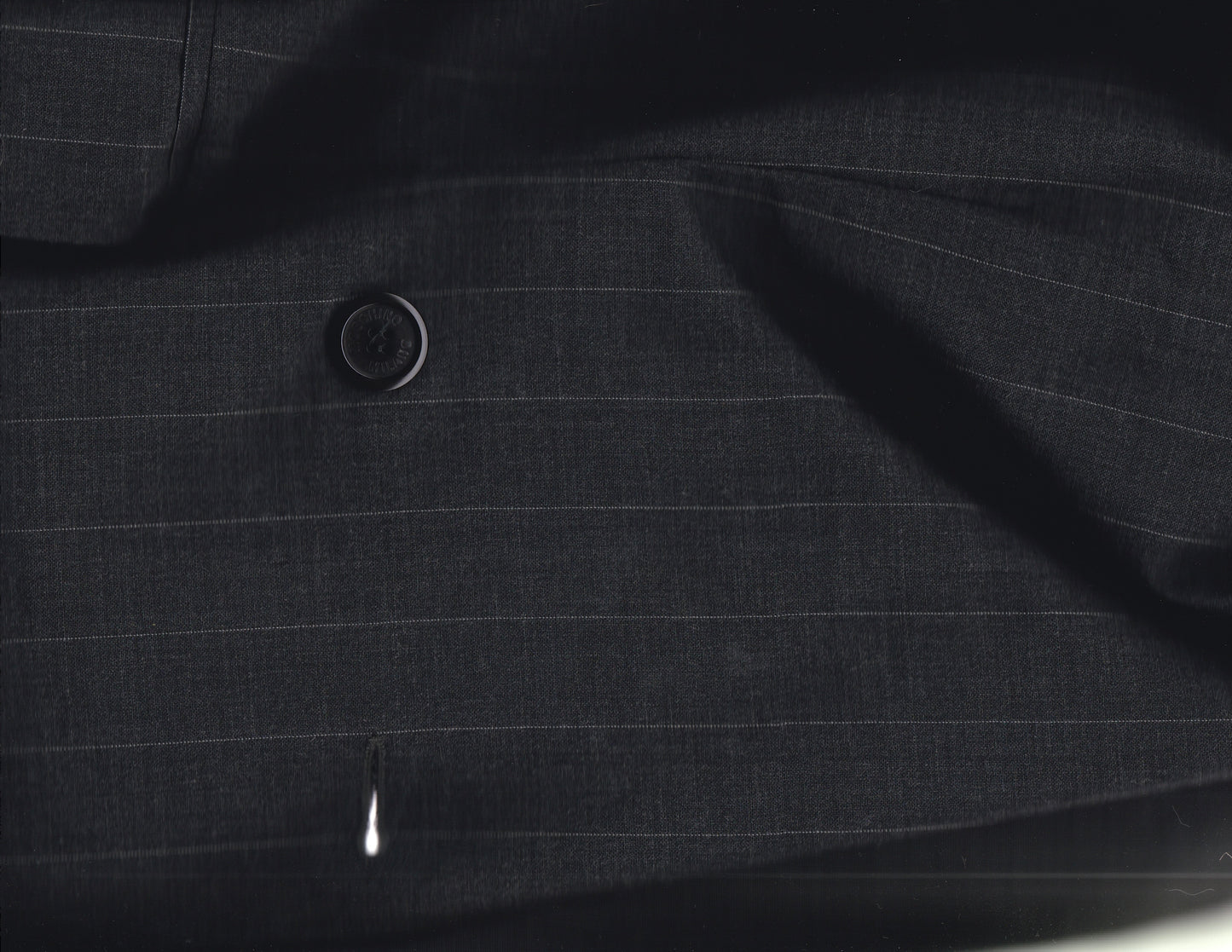MOSCHINO Couture Deconstructed Gray and Pin Stripe Blazer