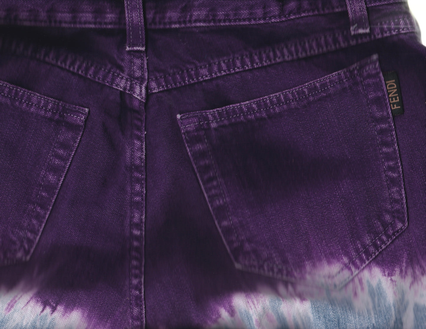 FENDI Purple Tie Dye Jeans