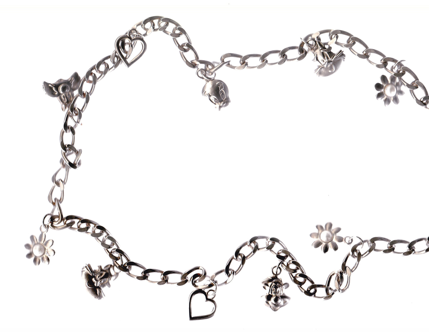 Silver Looney Tunes Charm Belt