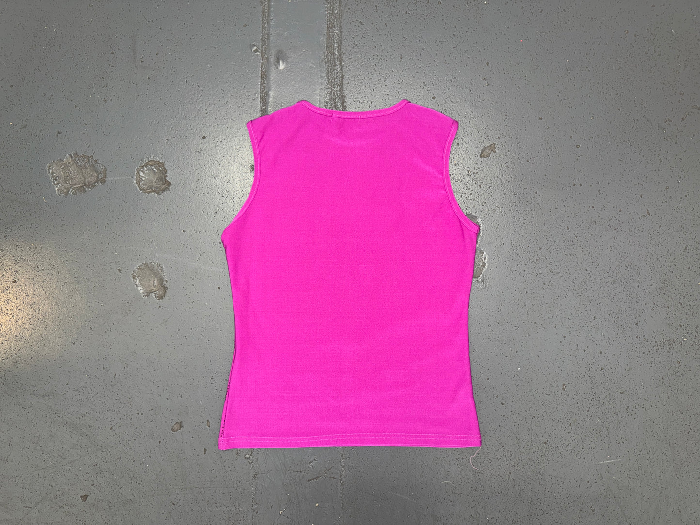 Magenta Sleeveless Glitter Top