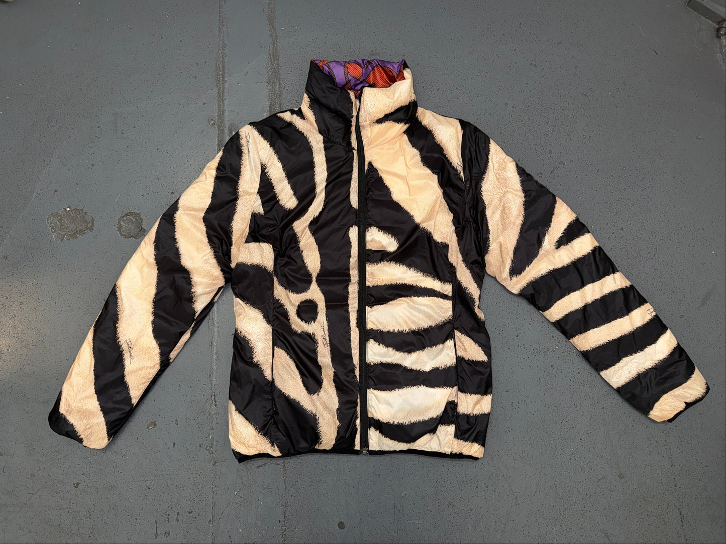 JUST CAVALLI Tiger Print Reversible Puffer Jacket