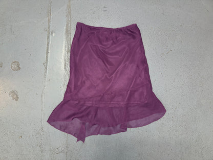 EUROMODA Purple Mesh and Sequin Midi Skirt