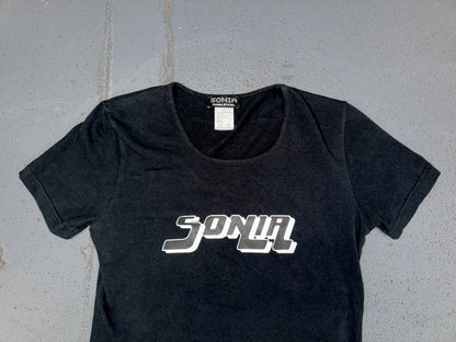 SONIA RYKIEL Black 'SONIA' Logo T-Shirt