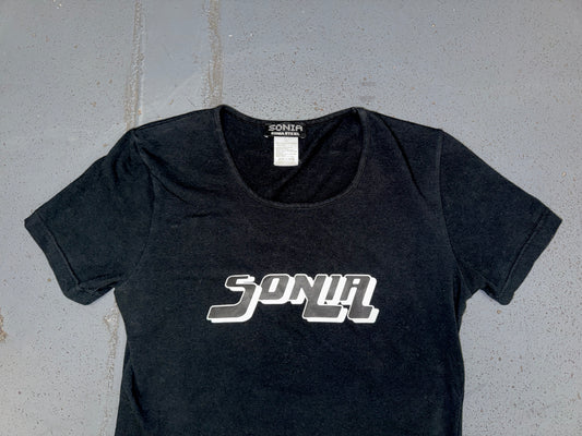 SONIA RYKIEL Black 'SONIA' Logo T-Shirt
