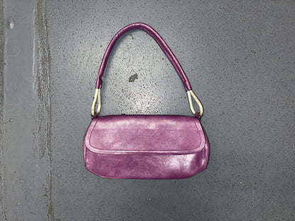 BUENO Purple Leather Shoulder Bag