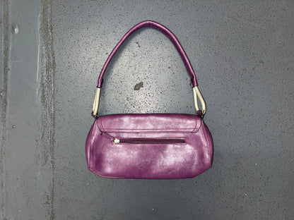BUENO Purple Leather Shoulder Bag