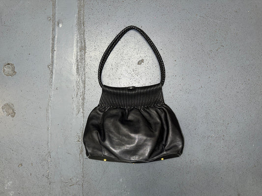 PAOLO MASI Black Leather Shoulder Bag
