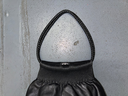 PAOLO MASI Black Leather Shoulder Bag