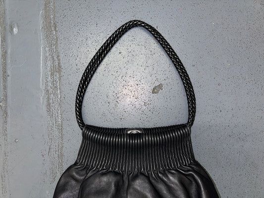 PAOLO MASI Black Leather Shoulder Bag