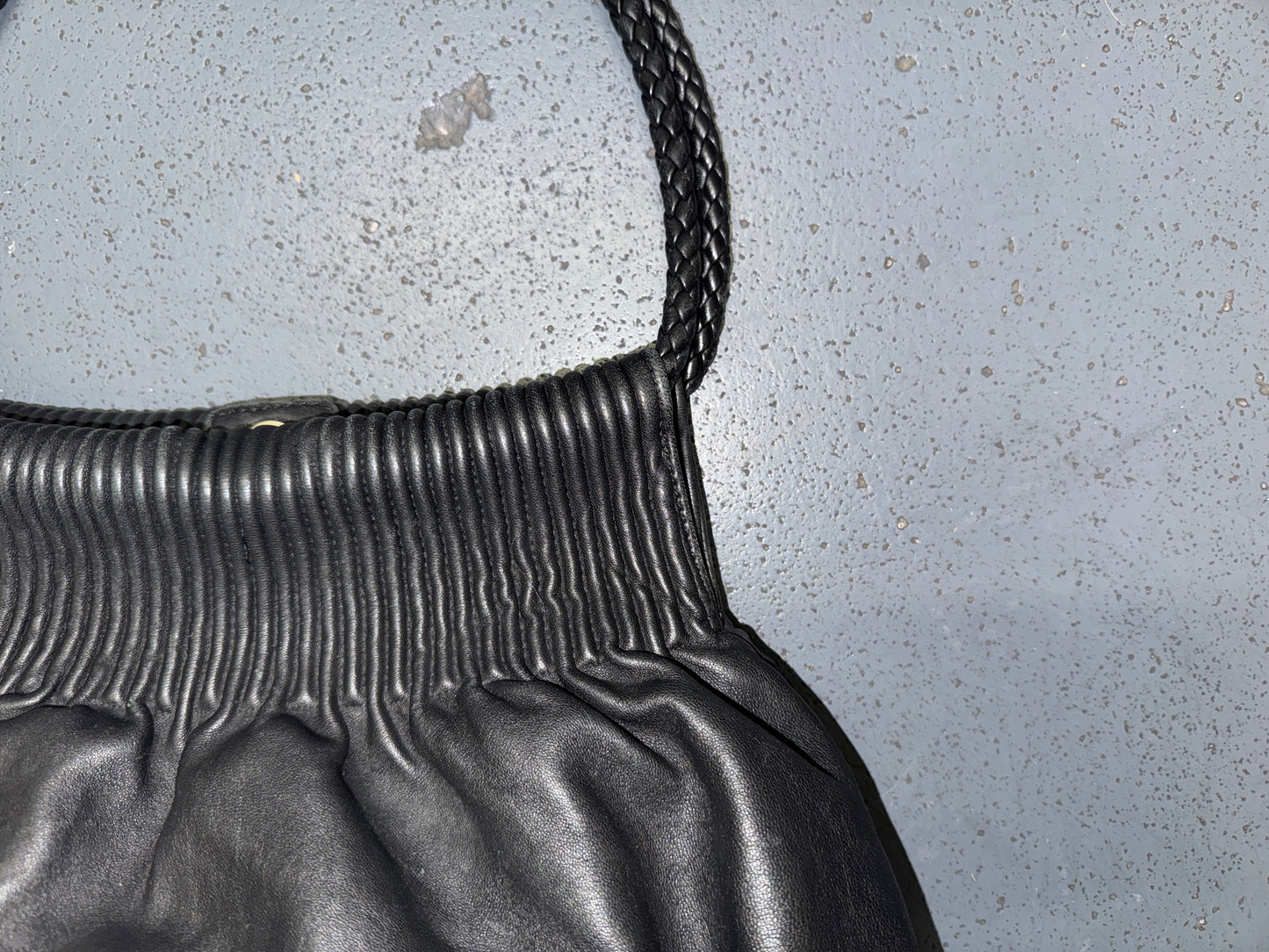 PAOLO MASI Black Leather Shoulder Bag