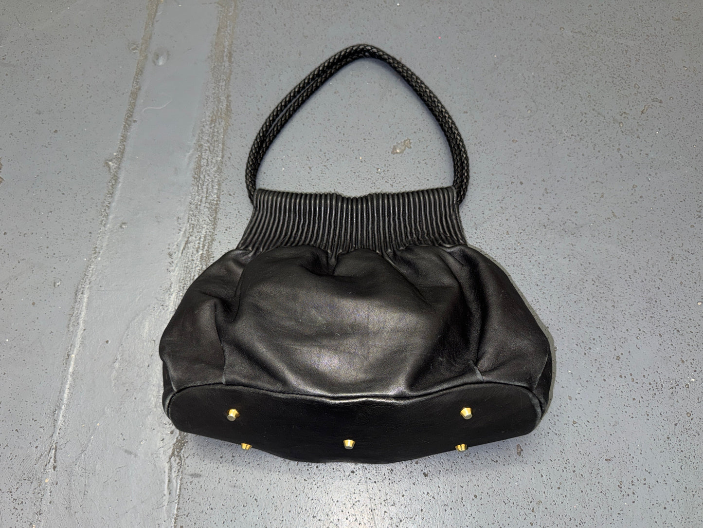 PAOLO MASI Black Leather Shoulder Bag