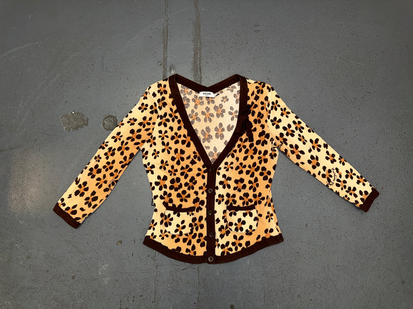 MOSCHINO Leopard Print Cardigan