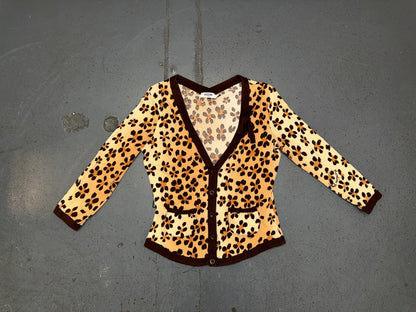 MOSCHINO Leopard Print Cardigan