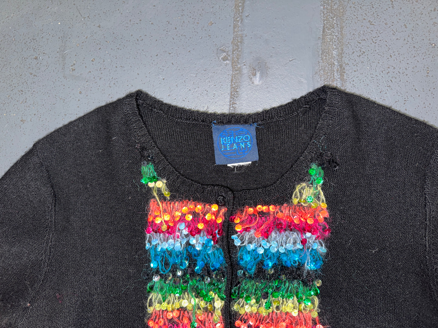 KENZO JEANS Black Sequin Sweater