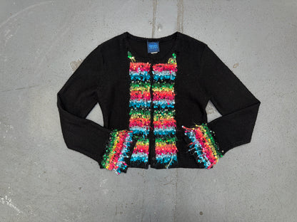 KENZO JEANS Black Sequin Sweater