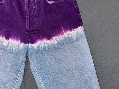 FENDI Purple Tie Dye Jeans