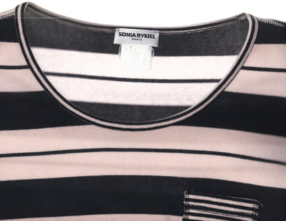 SONIA RYKIEL Pink and Black Striped Sweater