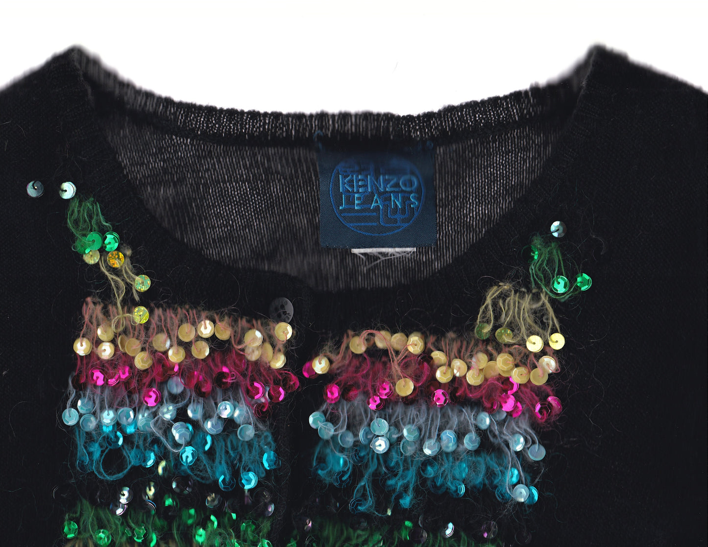 KENZO JEANS Black Sequin Sweater