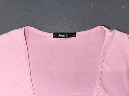 Light Pink O-Ring Long Sleeve Mini Dress