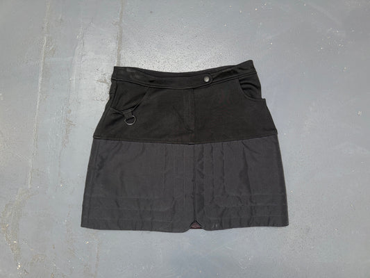 ANNA SUI Black Quilted Mini Skirt