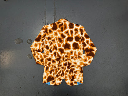 JUST CAVALLI Giraffe Animal Print Blazer