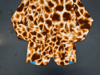 JUST CAVALLI Giraffe Animal Print Blazer