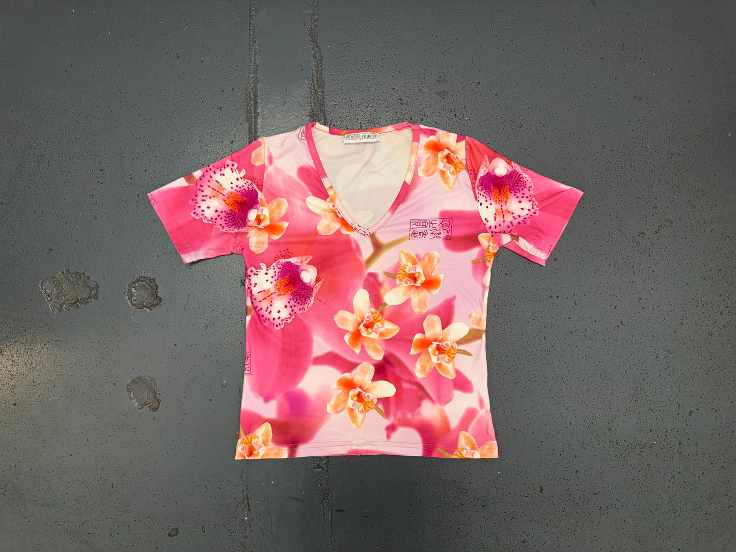 Pink Orchid Print T-shirt