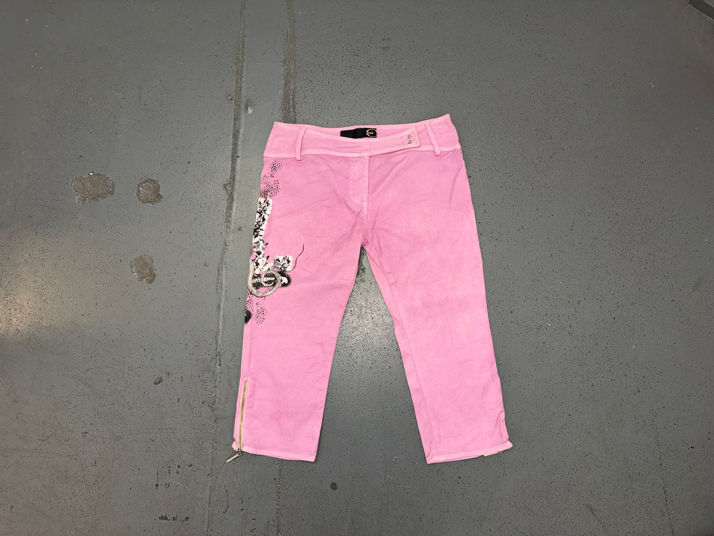 JUST CAVALLI Light Purple Low Rise Capri Pants