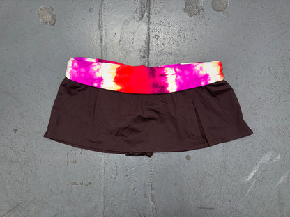 LA BLANCA Brown and Tie Dye Swim Tankini and Skirt