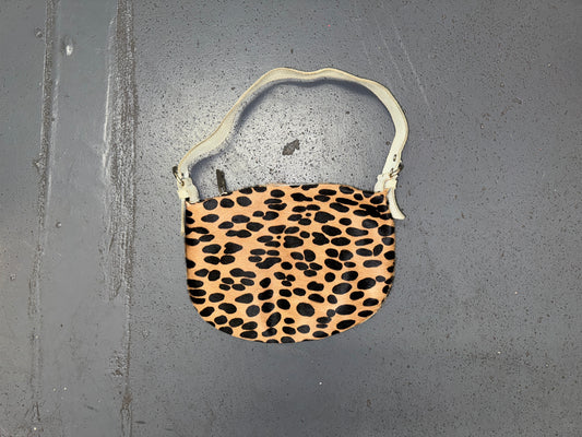 CECCONI PIERO Pony Hair Animal Print Shoulder Bag