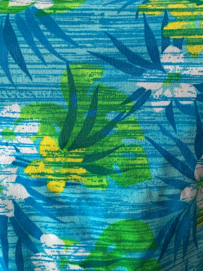 Blue/Green Tropical Print Tankini Top and Bottoms