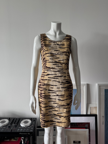 LOVE MOSCHINO Tiger Print Shift Mini Dress