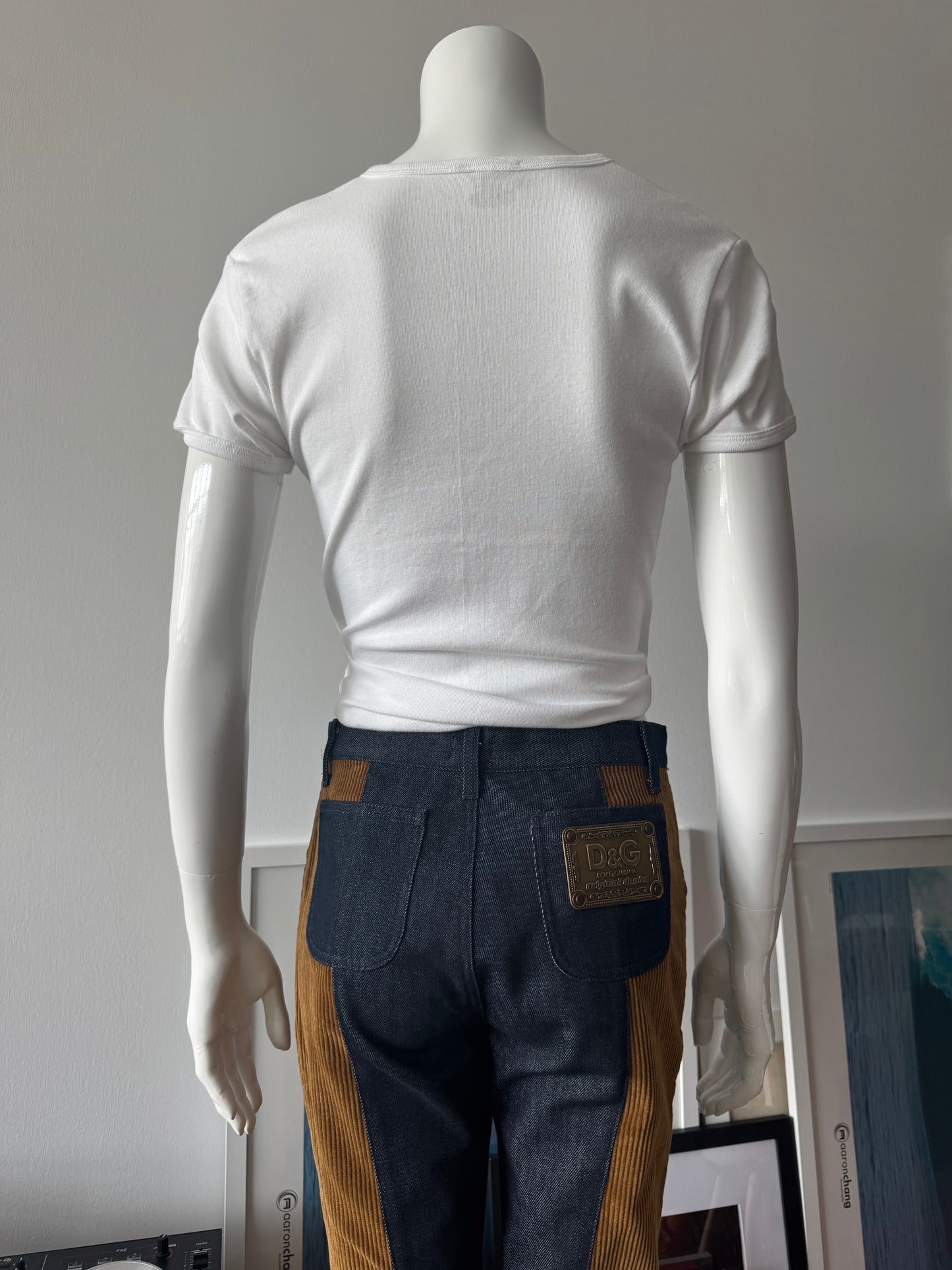 DOLCE & GABBANA Denim and Corduroy Pants