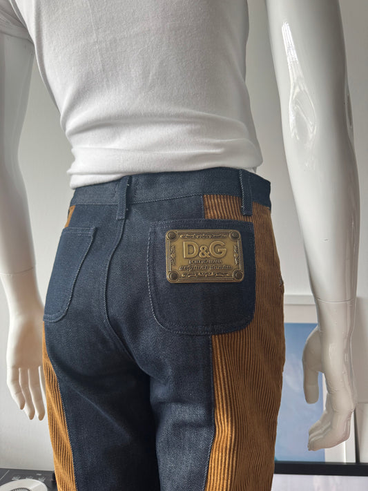DOLCE & GABBANA Denim and Corduroy Pants