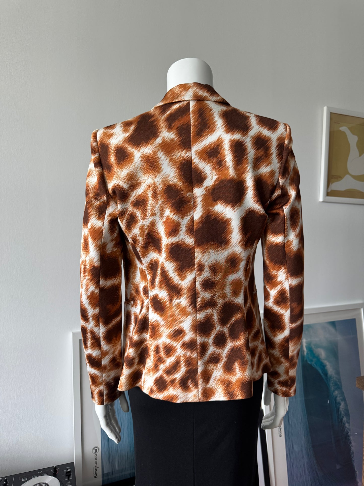 JUST CAVALLI Giraffe Animal Print Blazer