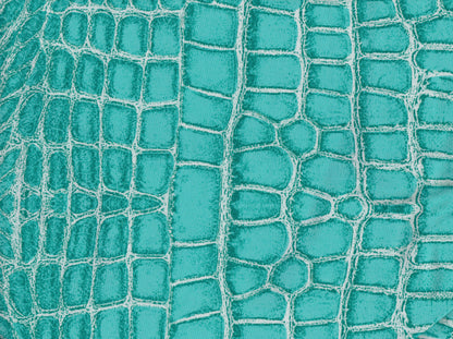 JUST CAVALLI Blue Snakeskin Print 3/4 Sleeve Top