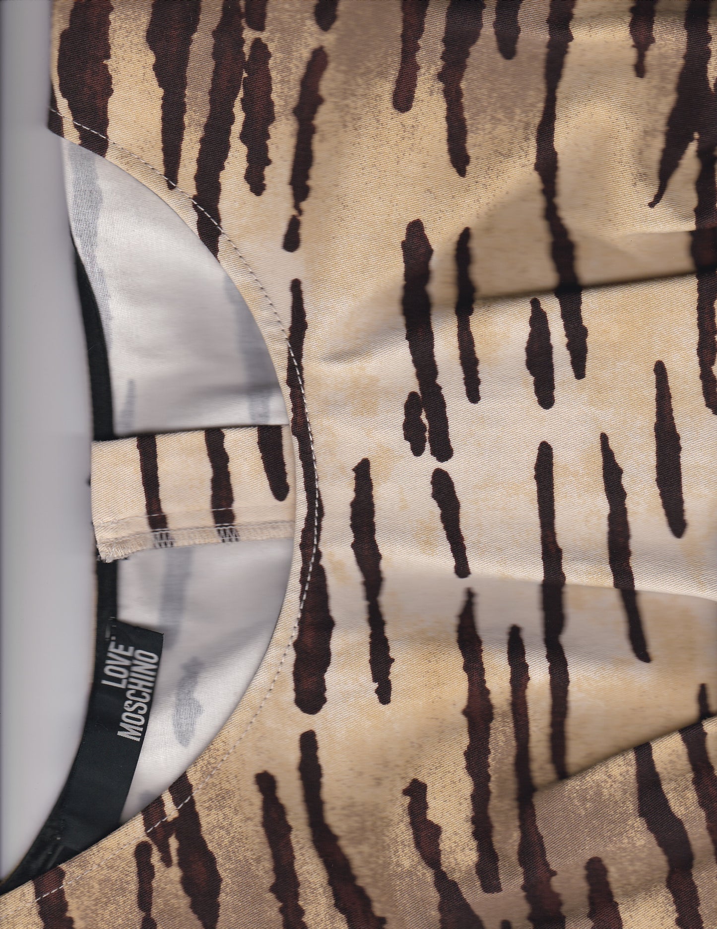 LOVE MOSCHINO Tiger Print Shift Mini Dress