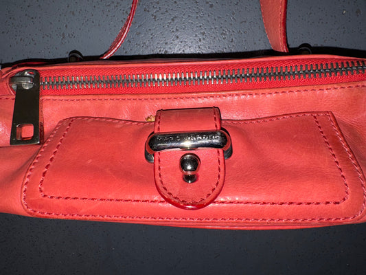 MARC JACOBS Red Leather Top Handle Bag