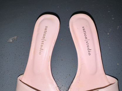 SUTTON STUDIO Leather Nude Pink Kitten Heels US 7