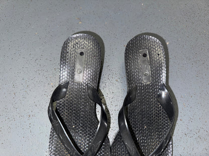 Black Kitten Thong Heels Sz US 5.5