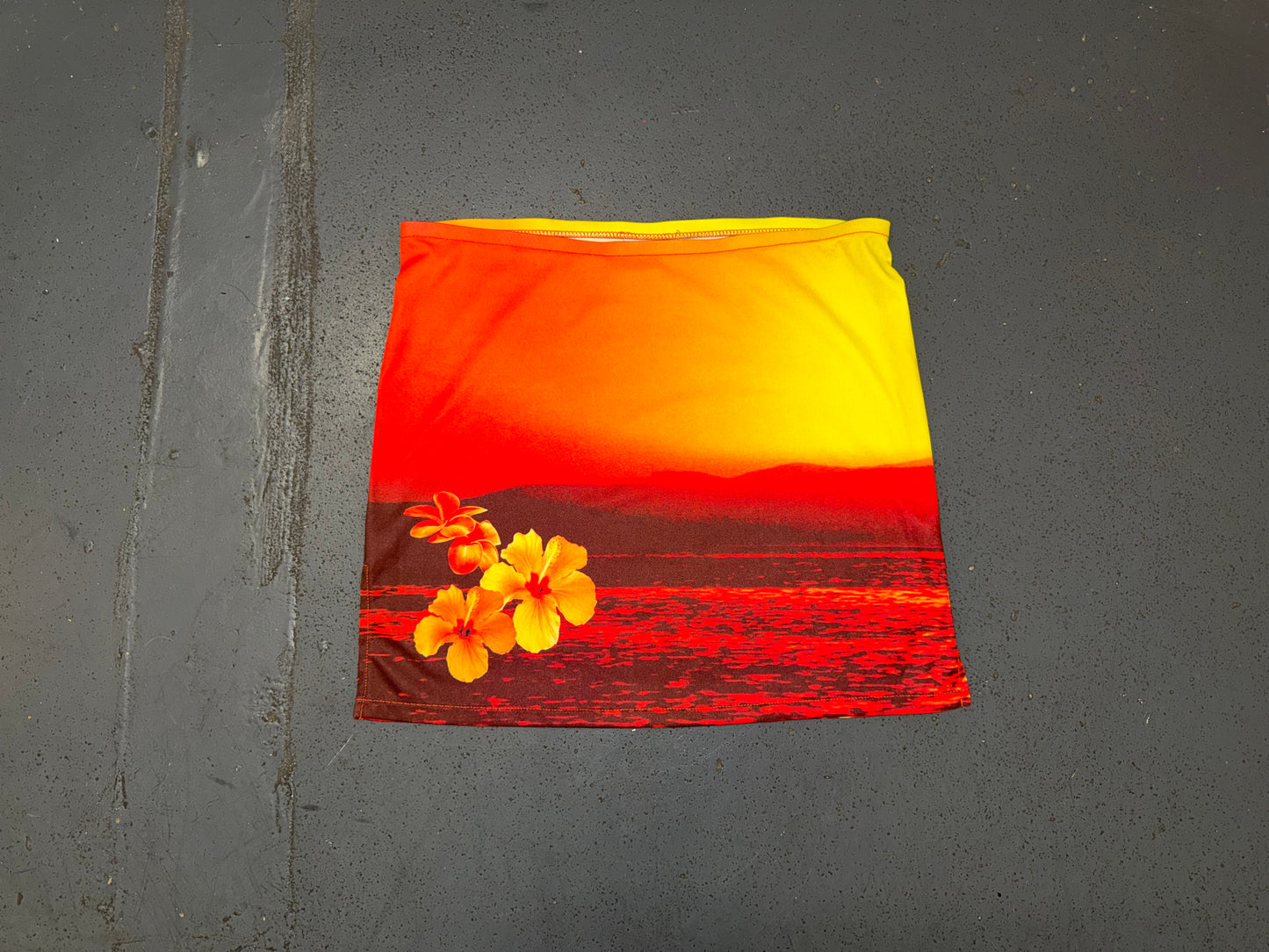 Sunset Print Mini Skirt