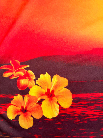 Sunset Print Mini Skirt