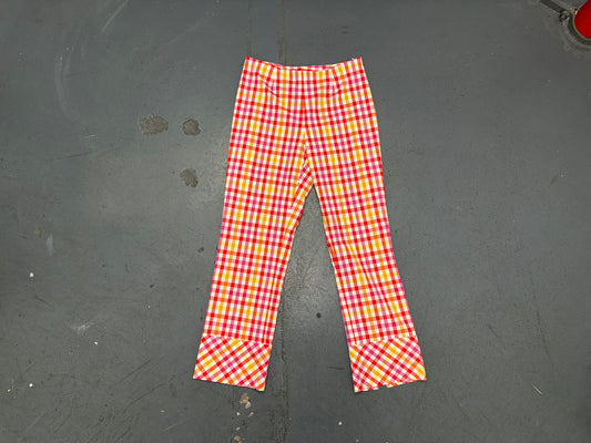 MOSCHINO Plaid High Waist Pants