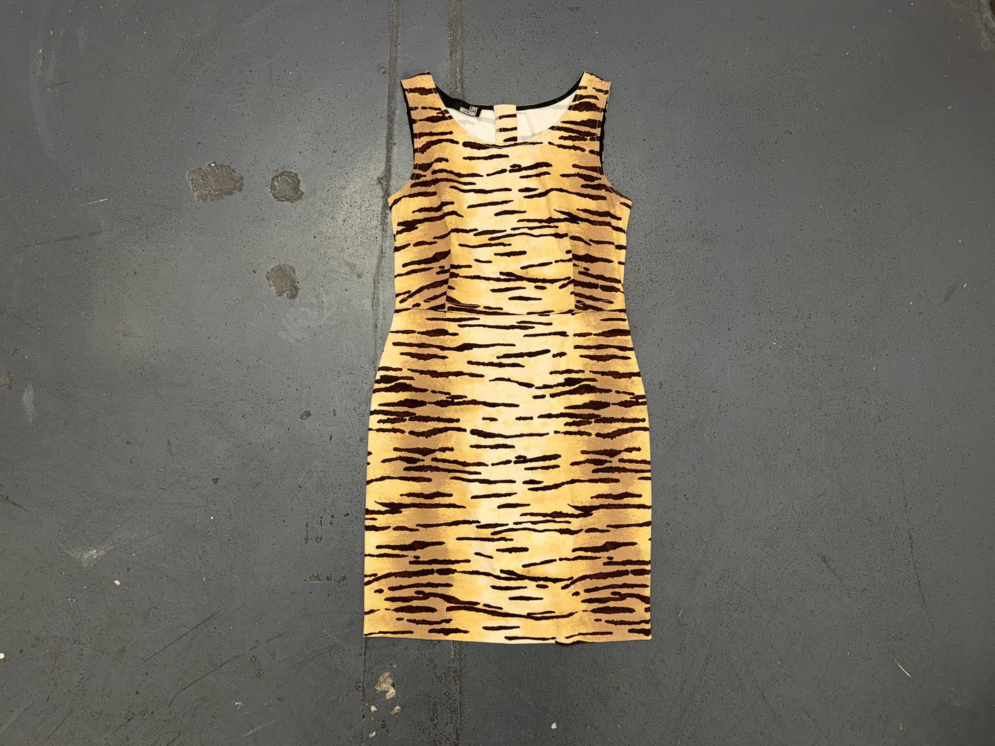 LOVE MOSCHINO Tiger Print Shift Mini Dress