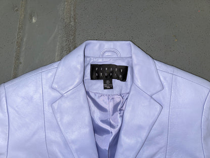 Lavender Leather Blazer Jacket