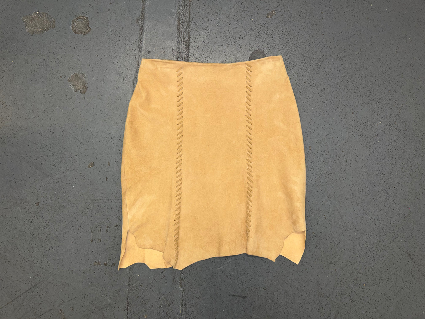 Tan Suede Mini Skirt