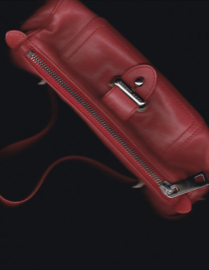 MARC JACOBS Red Leather Top Handle Bag
