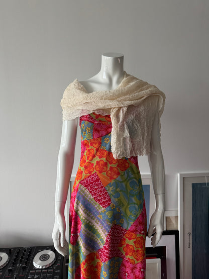 LES COPAINS Off-White Silk Crinkle Scarf