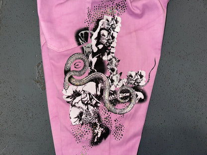JUST CAVALLI Light Purple Low Rise Capri Pants